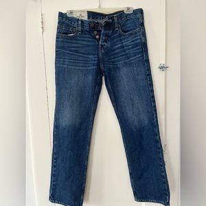 Hollister button fly blue jeans, 29x30 classic straight